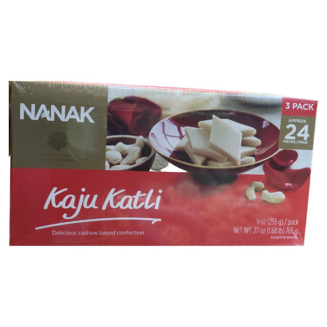 Nanak Kaju Katli Burfi 24 Piece 255 G9 Oz