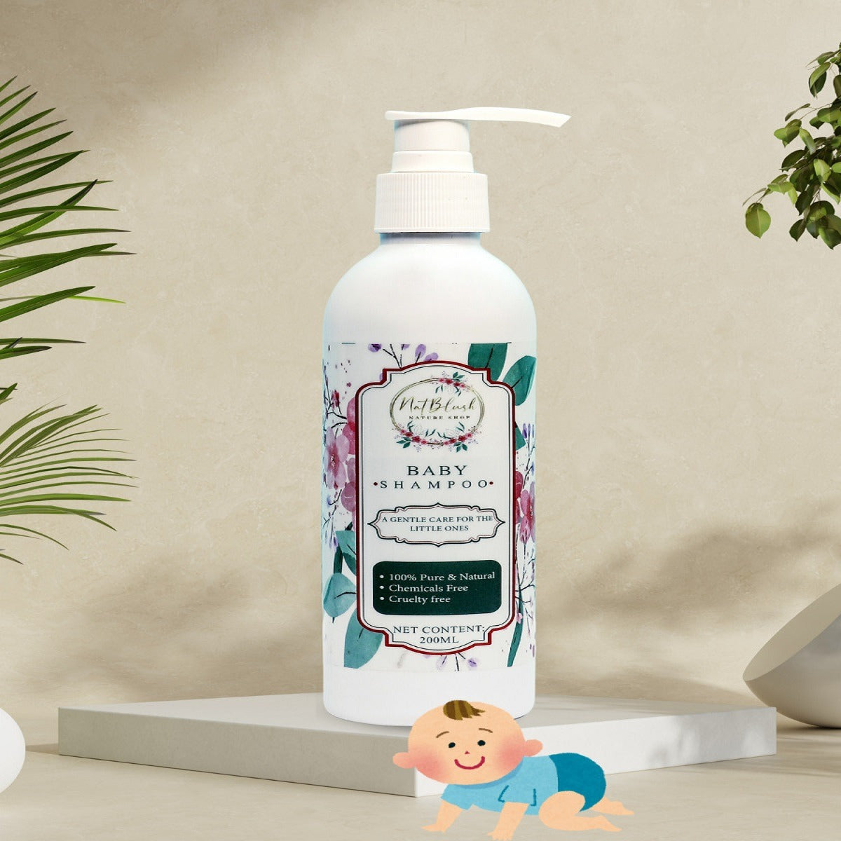 Buy Natblush 100% Natural Baby Shampoo - 200ml | Singh cart