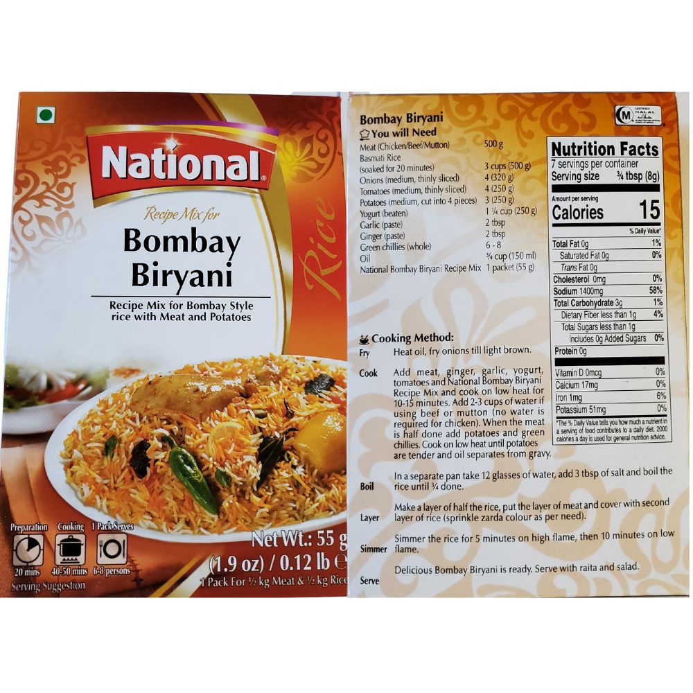 Buy National Bombay Biryani Recipe Mix Online | SIngh Cart