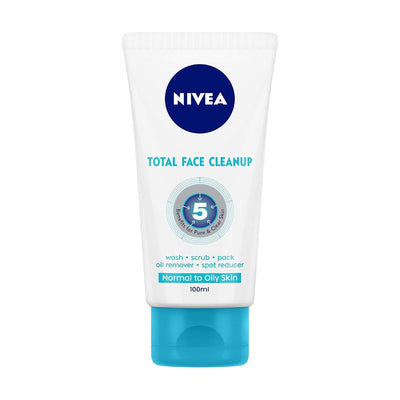 Buy Nivea Total Face Cleanup Wash Scrub Spot Reducer - 100ml | Singh Cart