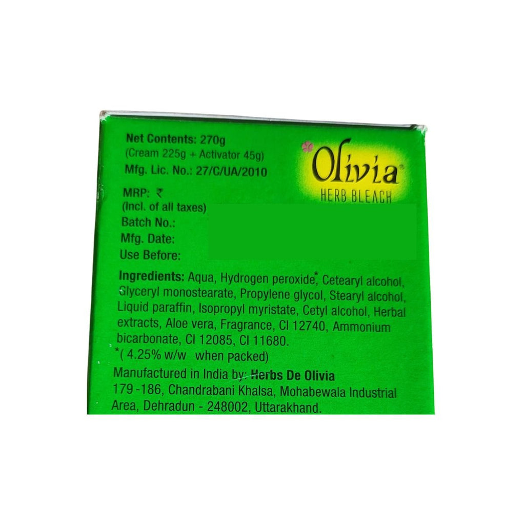 Olivia Bleach Herbal Bleach For Sensitive Skin 60g - Singh Cart