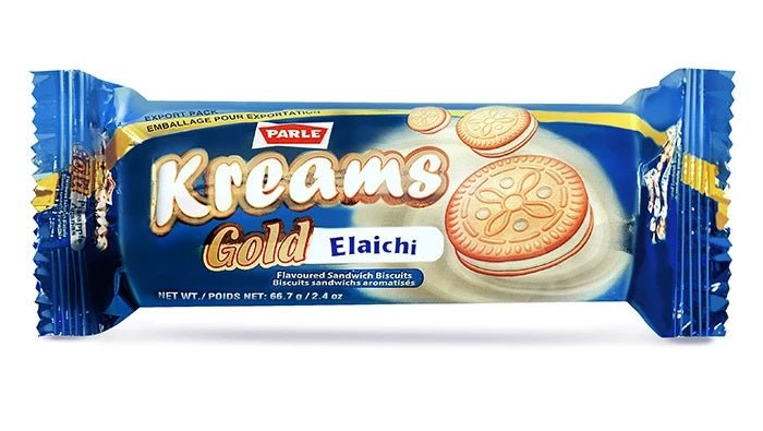 Parle Kreams Gold Elaichi Cookies 66 Grams