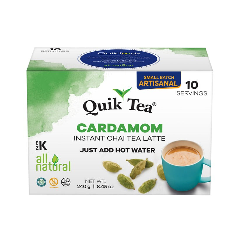 Quik Tea Cardamom Chai Instant Tea 10 Pouches 8.5 OZ (240 Grams)