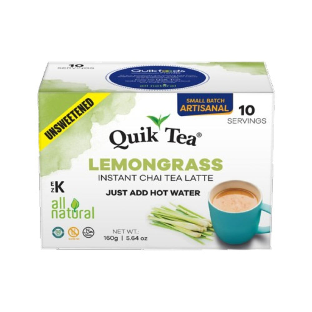 Quik Tea Lemongrass Chai (Unsweetened) 10 Pouches