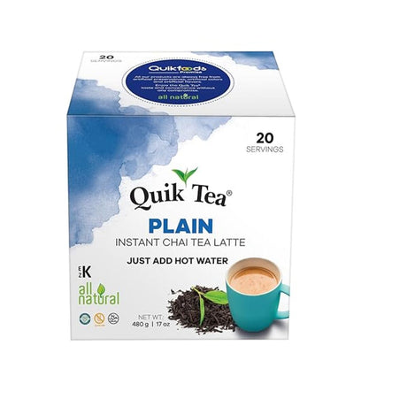 Quik Tea Plain Chai 20 Pouhes 17 OZ (480 Grams)