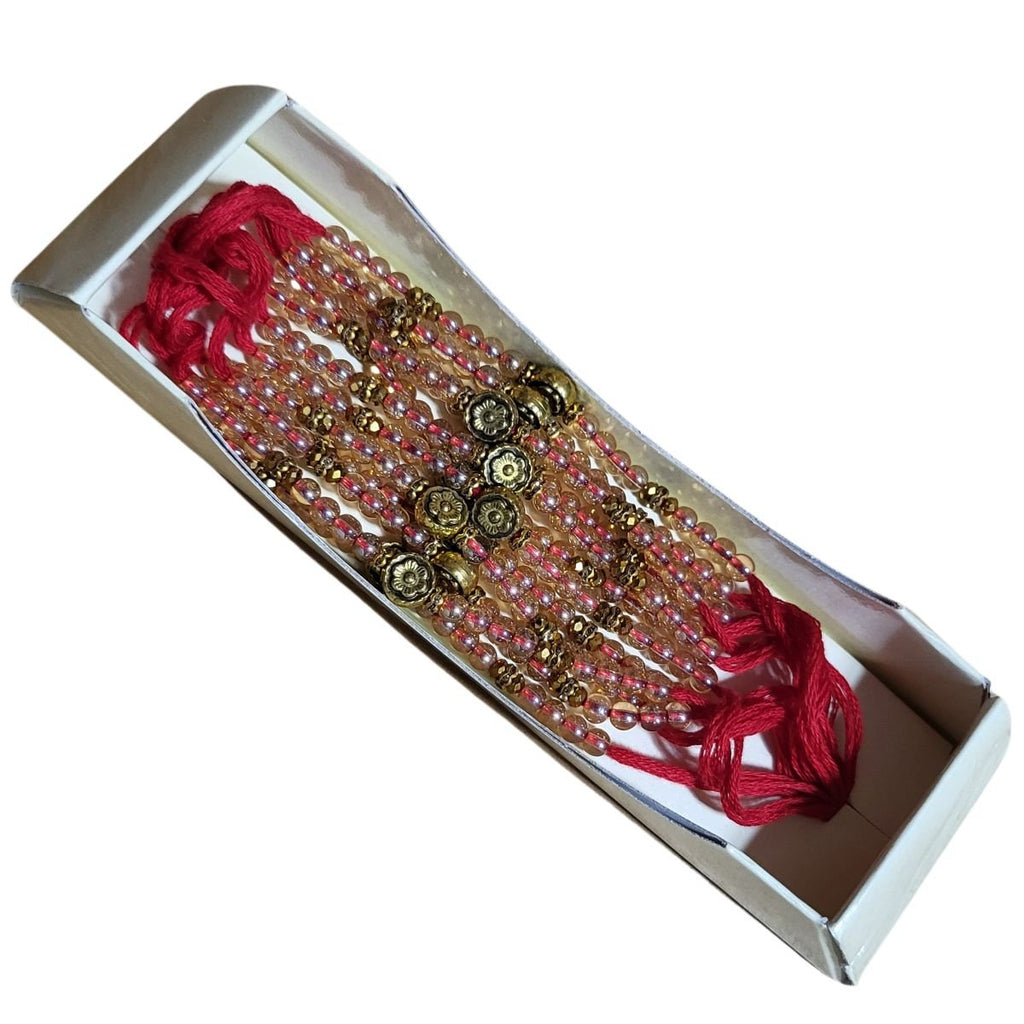 Red Thread Pearl Rakhi - Singh Cart