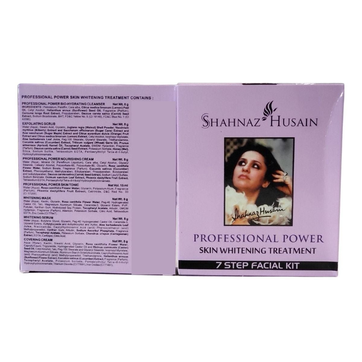 Shahnaz Husain Professional Power Skin Whitening Treatment 7 Step Facial Kit 63 G