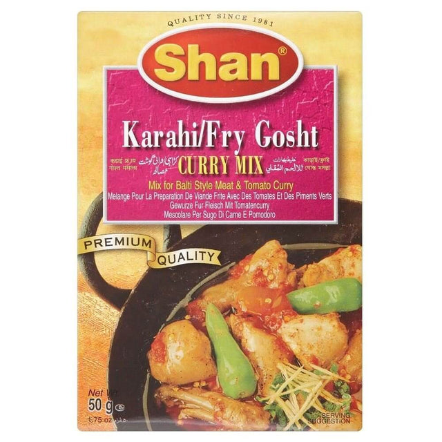 Shan Karahi Fry Gosht Curry Mix 50 Gm