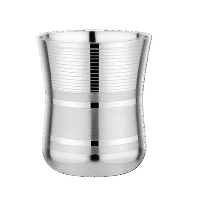 Stainless Steel Baby Damru Plain Glass (6.5 cm x 8 cm)