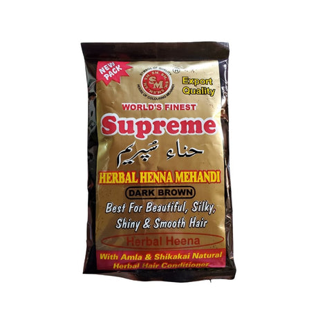 Supreme Dark Brown Herbal Henna Mehandi Soft Black 150 G