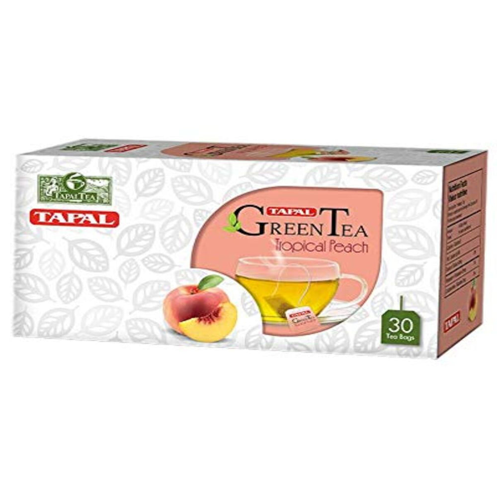 Buy Tapal Green Tea Tropical Peach 30 Tea Bags| Singh Cart