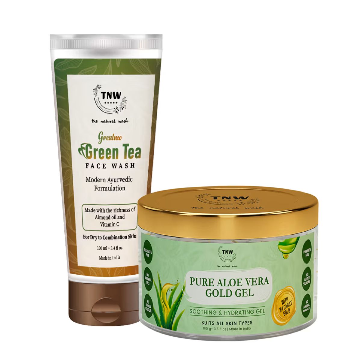 Buy TNW Green Tea & Aloe Vera Combo - Cleanse & Glow Naturally | Singh Cart