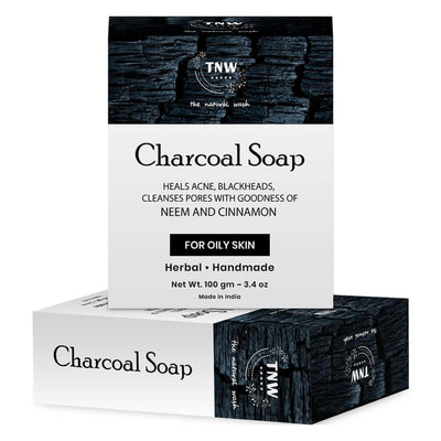 Buy TNW Handmade Charcoal Soap - Deep Cleansing for Oily & Acne-Prone Skin | Singh Cart