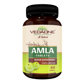 Buy Vedaone Organic Amla Caplets 60 - For Glowing Skin & Healthy Hair | Singh Cart