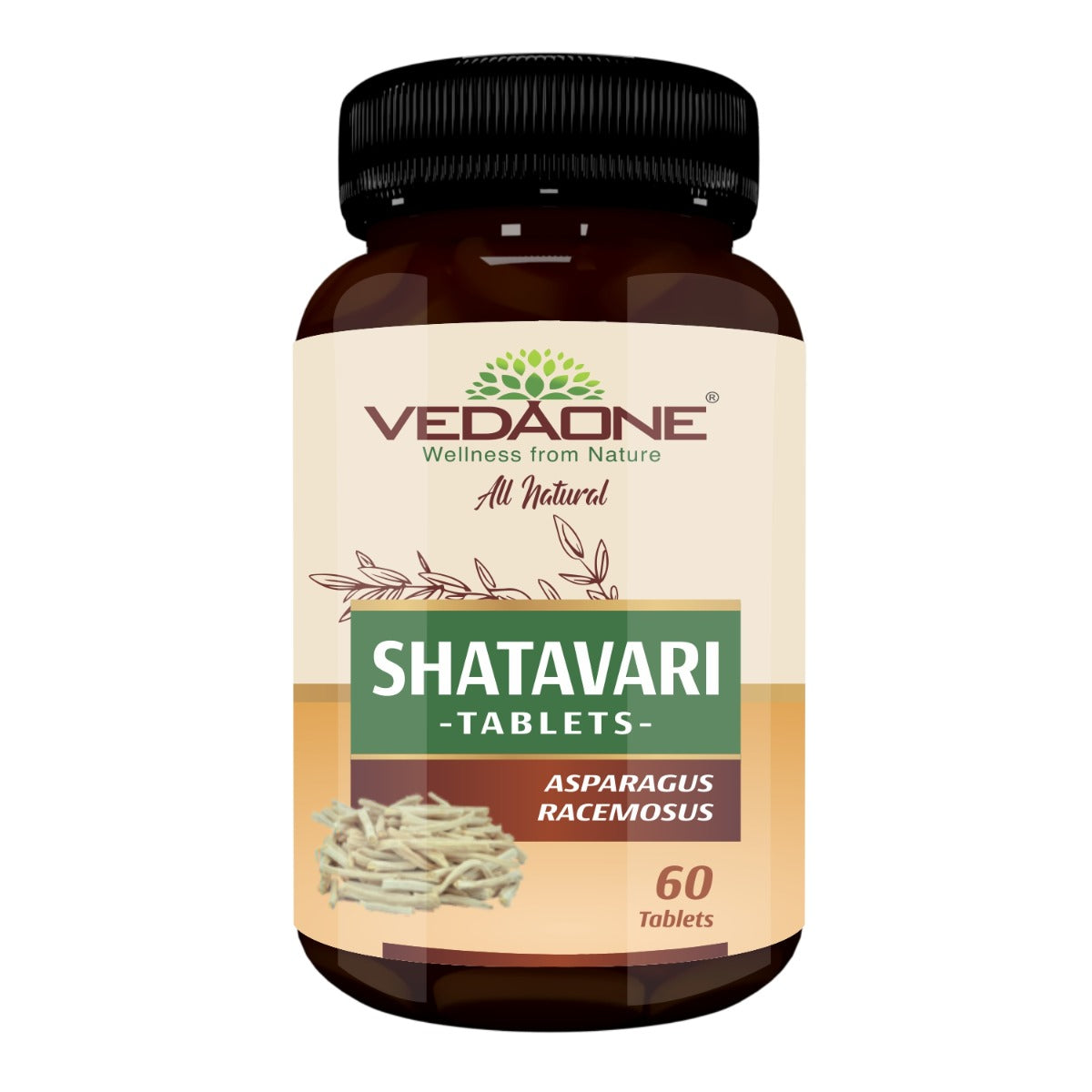 Buy Vedaone 100% Organic Shatavari 60 Caplets Online | Singh Cart