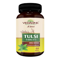 Buy Vedaone 100% Organic Holy Basil (Tulsi) 60 Caplets Online | Singh Cart