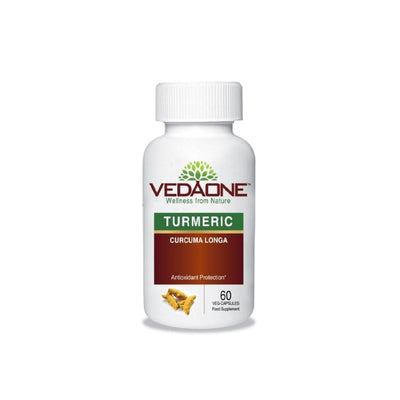 Buy Vedaone 100% Organic Turmeric 60 Caplets Online | Singh Cart