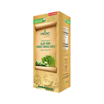 Vedic Organic Wheatgrass Aloe Vera Juice