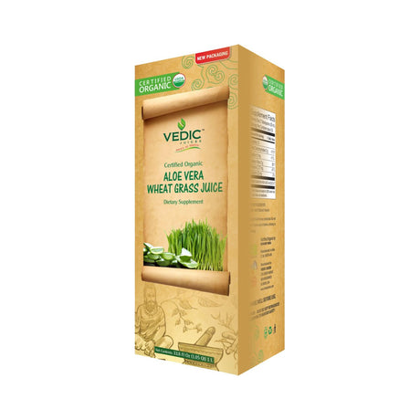 Vedic Organic Wheatgrass Aloe Vera Juice