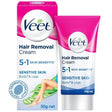 Veet Hair Removal Cream 5In1 Skin Benefits Sensitive Skin Body Legs 50 G