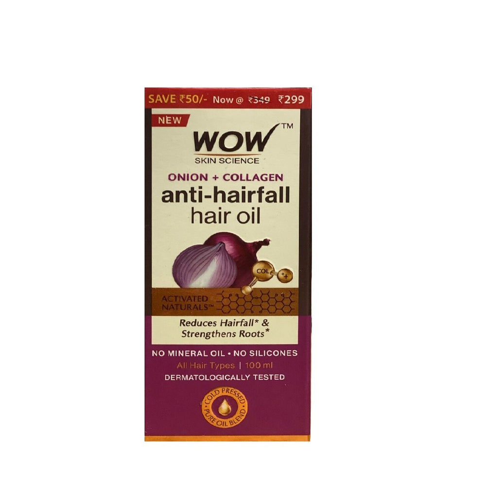 WOW Anti-Hairfall Hair Oil (Onion + Collagen)  100ml