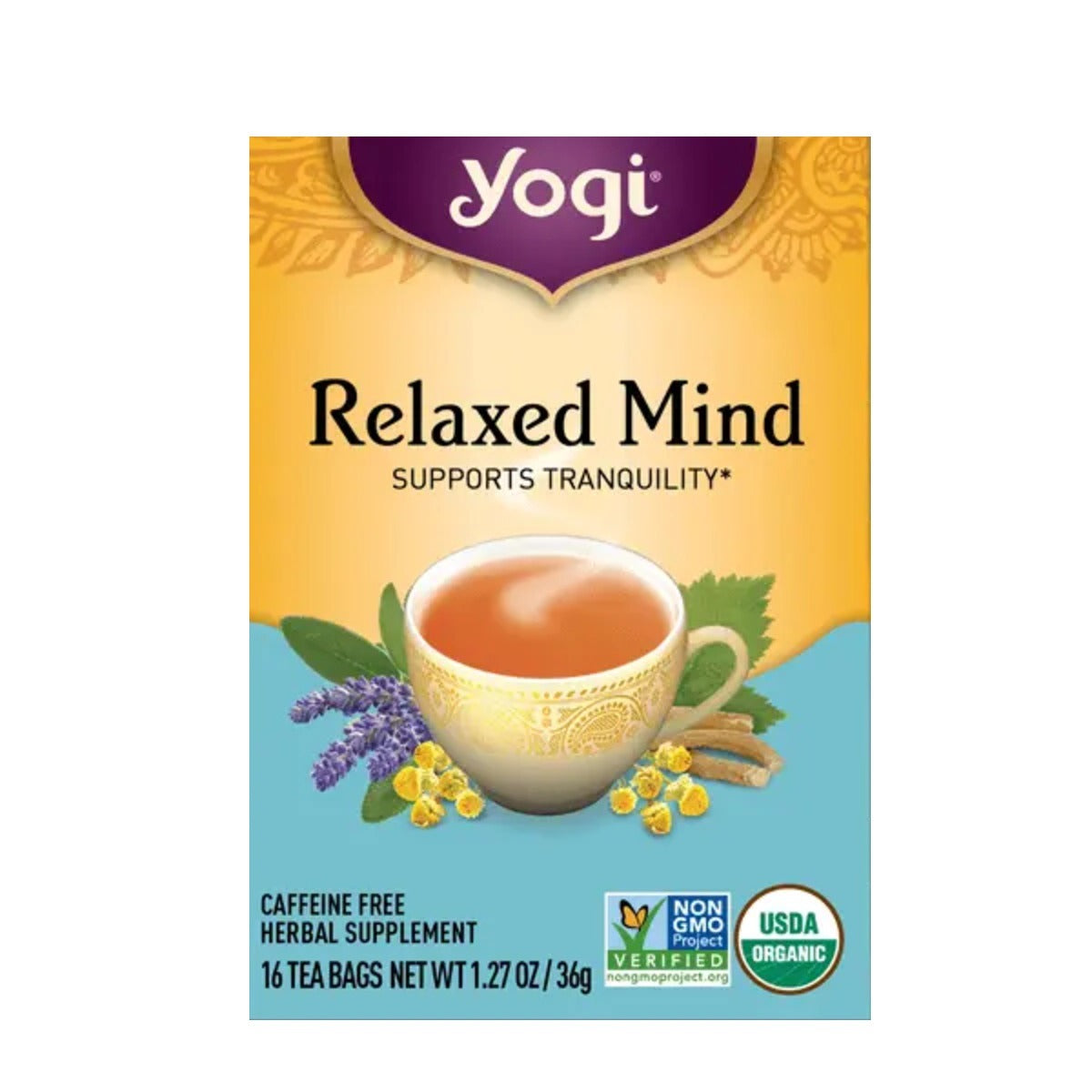 Buy Yogi Relaxed Mind 16 Tea Bags  | Singh Cart