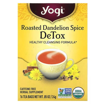 Buy Yogi Roasted Dandelion Spice DeTox 16 Tea Bags | Singh Cart