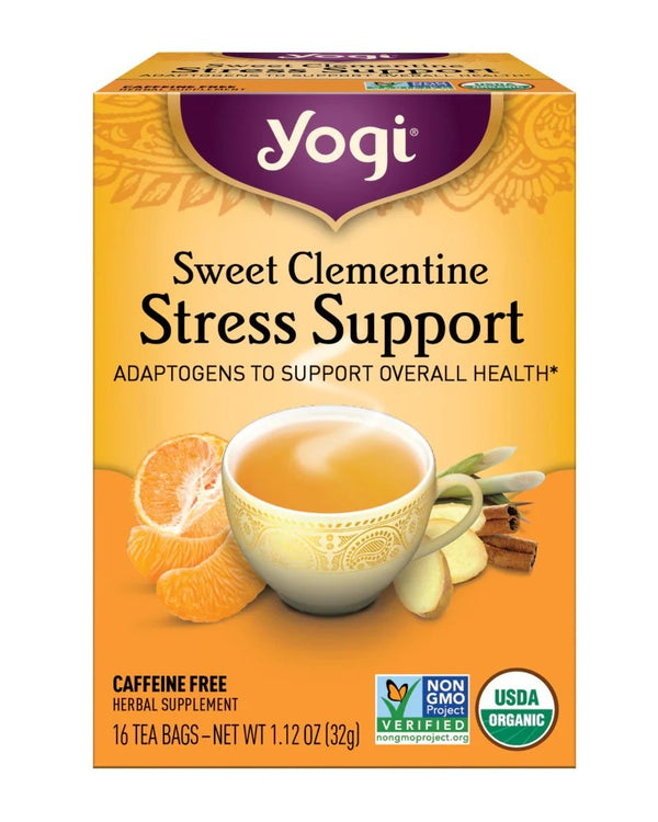 Buy Yogi Sweet Clementine Stress Support 16 Tea Bags online | Singh Cart