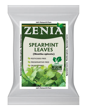 Zenia Spearmint Leaves Pestisides Free 100 Natural Pure 50 G