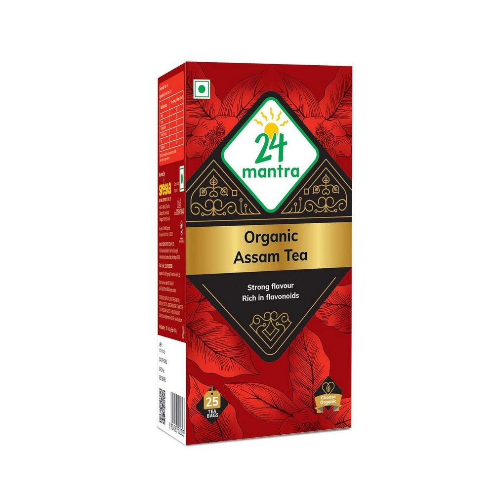 24 Mantra Organic Assam Tea Strong Flavour 100g - Singh Cart