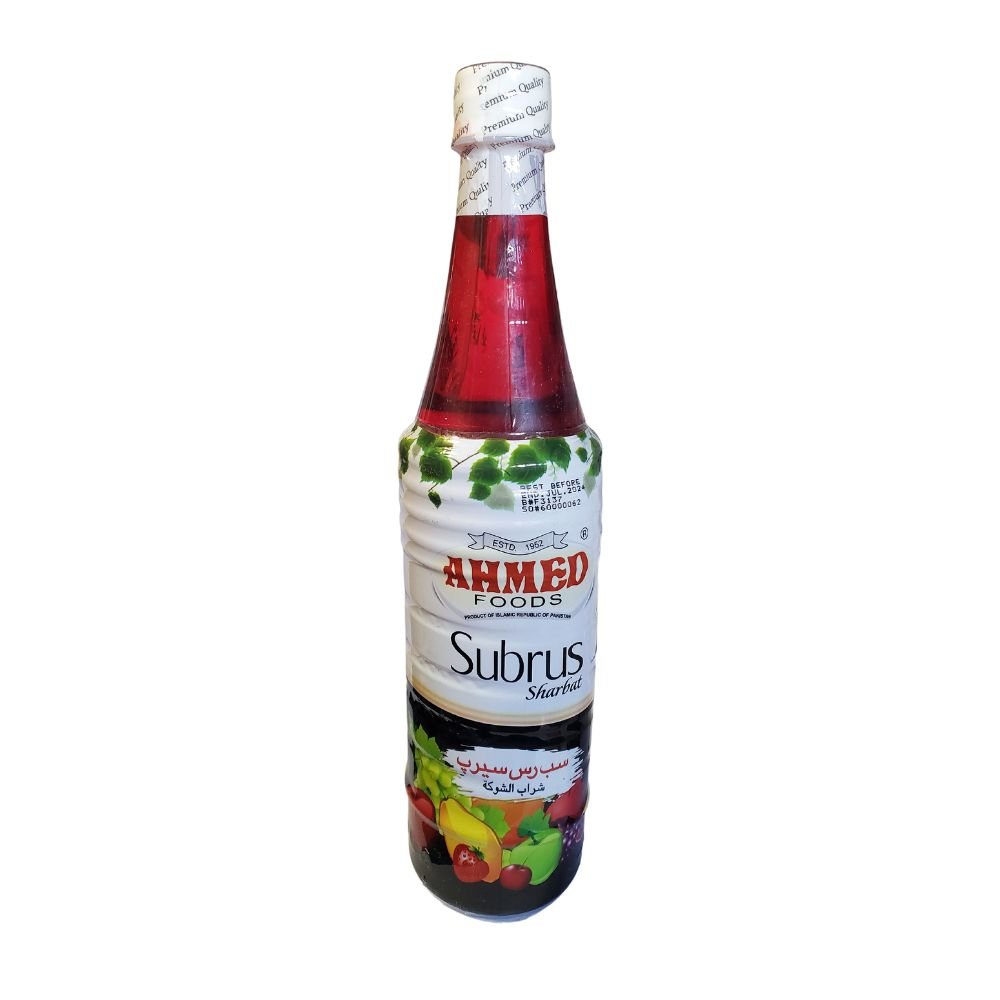 Ahmed Foods Subrus Sharbat Rose Flavour Syrup 800ml - Singh Cart