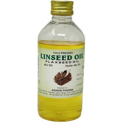 Ashwin Linseed Oil Flax Seed Oil Coled Pressed 100ml - Singh Cart