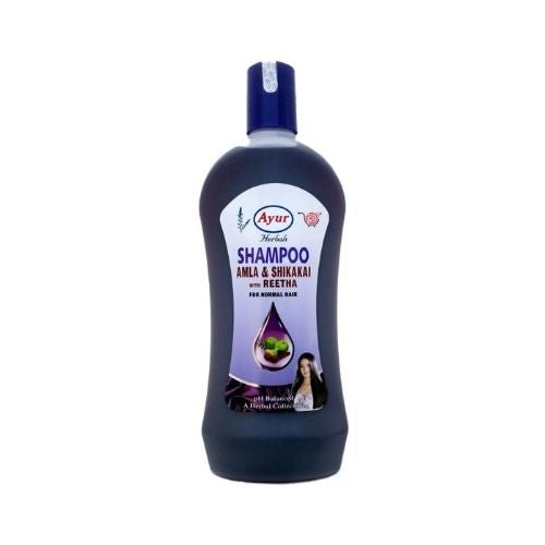 Ayur Herbals Shampoo Amla & Shikakai With Reetha For Normal Hair 500ml - Singh Cart