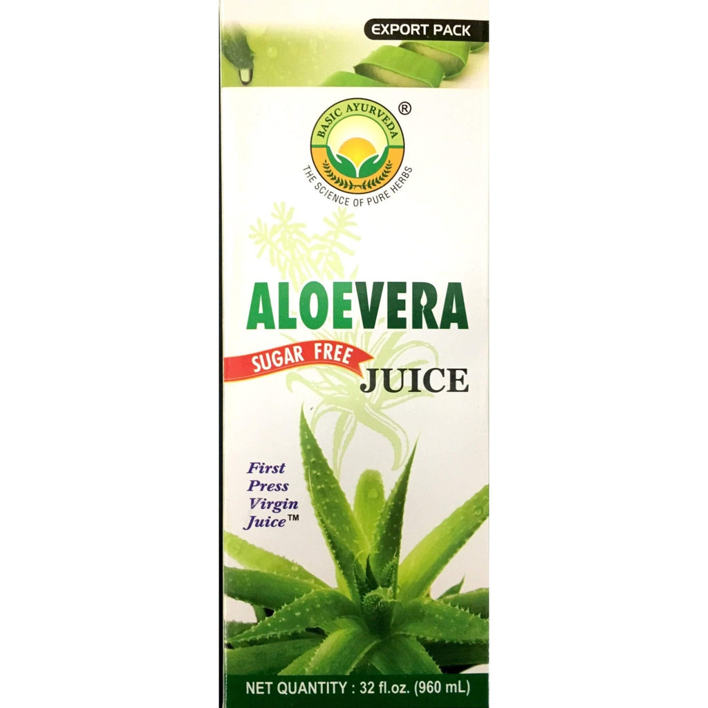 Basic Ayurveda Aloe Vera Juice Sugar Free 960ml - Singh Cart