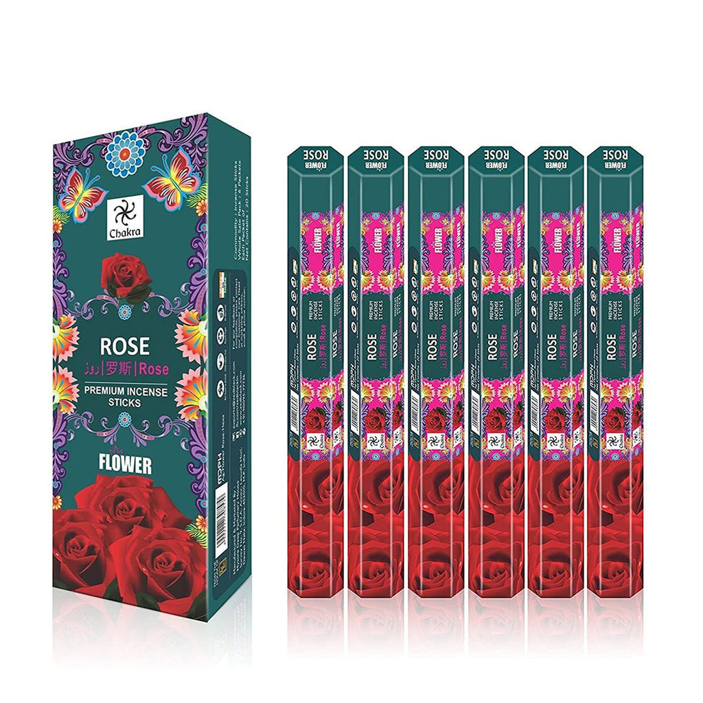 Chakra Rose Incense Sticks 120 Sticks - Singh Cart