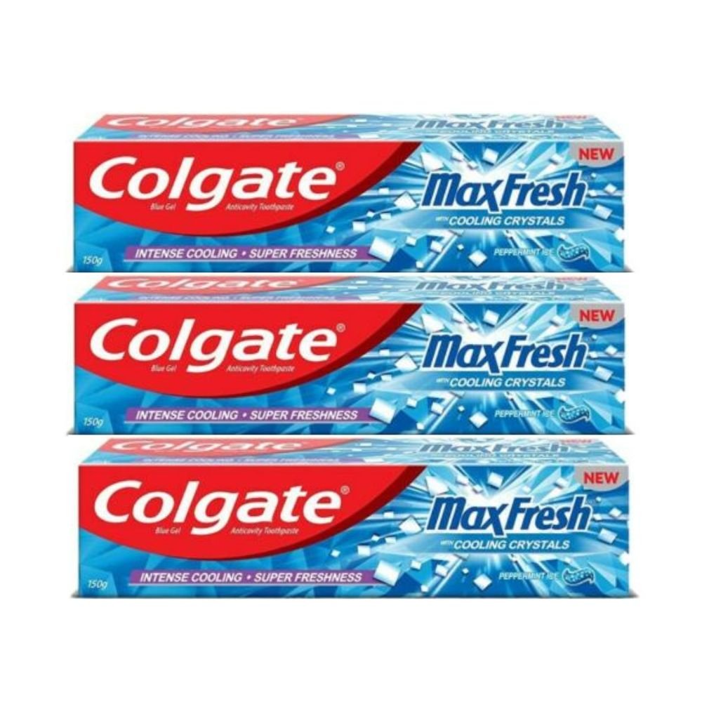 Colgate MaxFresh Toothpaste With Cooling Crystals 150g (Pack of 3) - Singh Cart