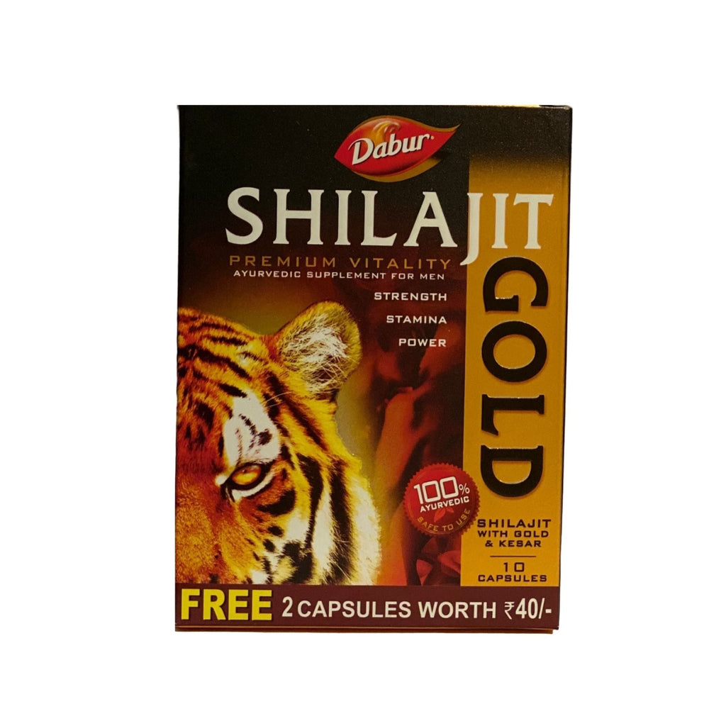 Dabur Shilajit Gold Ayurvedic Supplement For Men 10 Capsules - Singh Cart