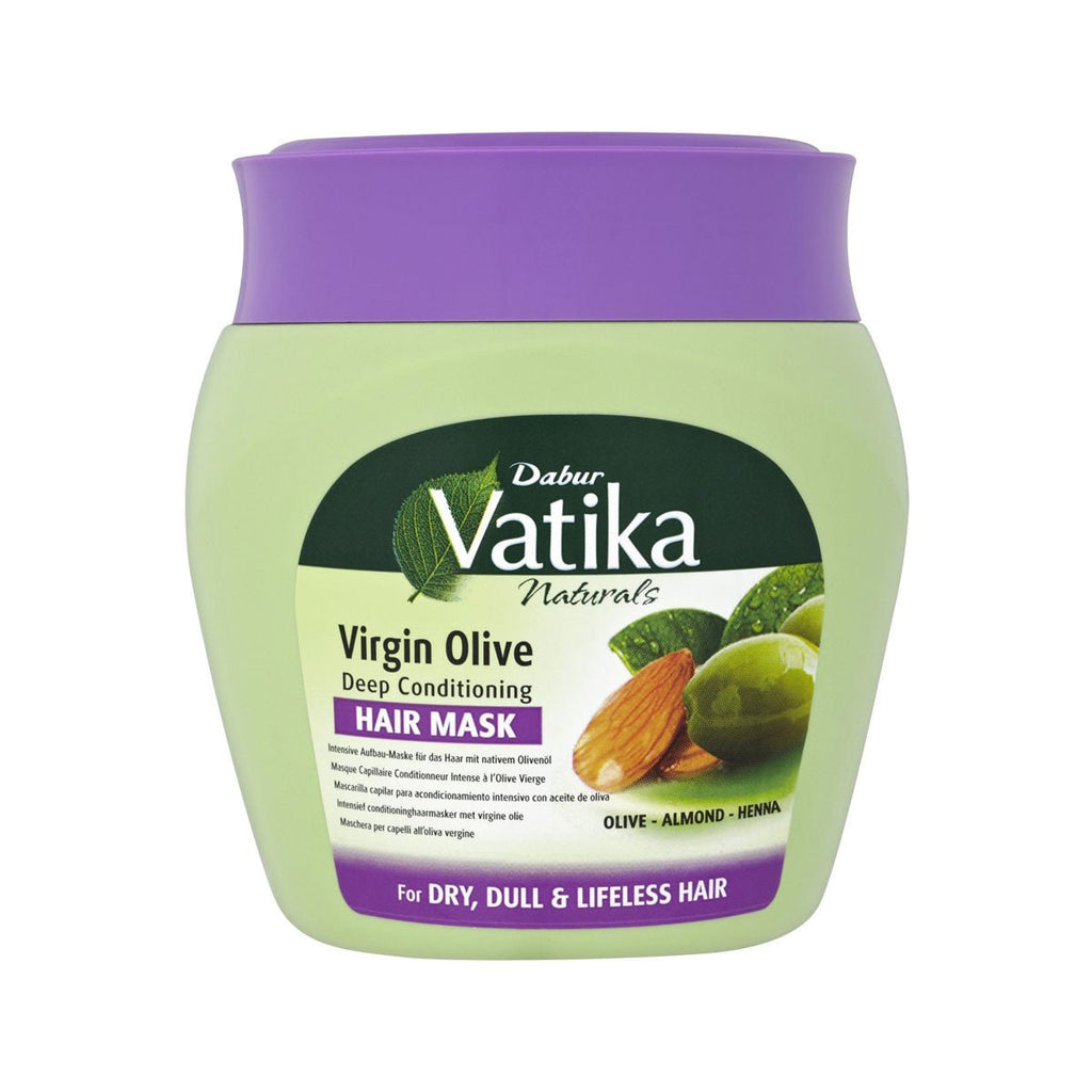 Dabur Vatika Naturals Virgin Olive Deep Conditining Hair Mask 500 g - Singh Cart