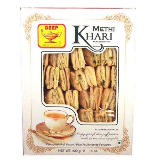 Deep Methi Khari Puffed Pastry 14 OZ (400 Grams) - Singh Cart