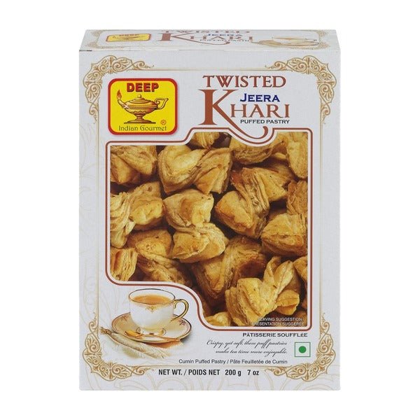 Deep Twisted Jeera Khari Puffed Pastry 7 OZ (200 Grams) - Singh Cart