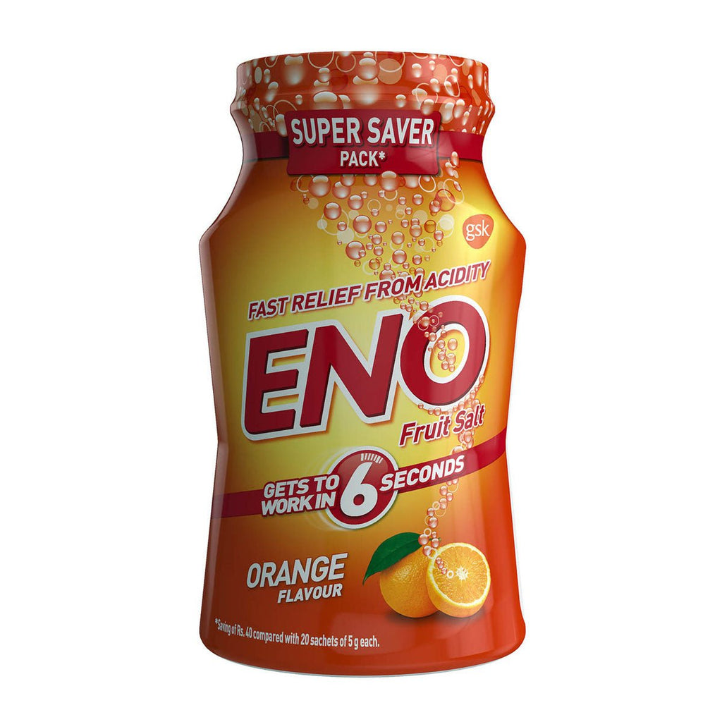 Eno Orange Fast Relief From Acidity Fruit Salt 100g (3.5oz) - Singh Cart