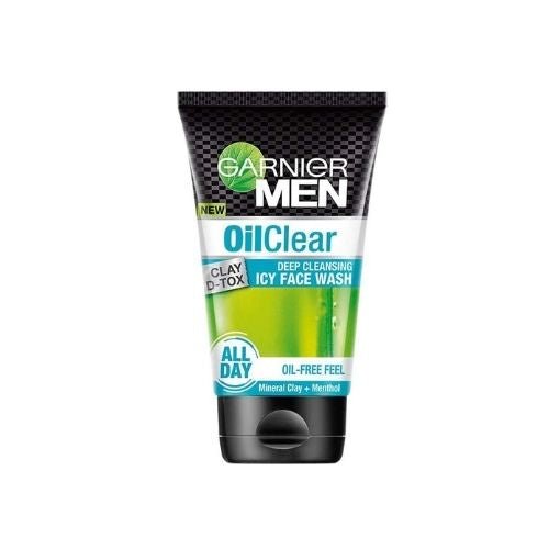 Garnier Men OilClear Deep Cleaning Icy Face Wash Oil-Free Feel 100g (3.52oz) - Singh Cart