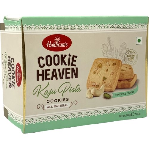 Haldiram's Kaju Pista Cookies Baked Bites 200 Grams (7.06oz) - Singh Cart