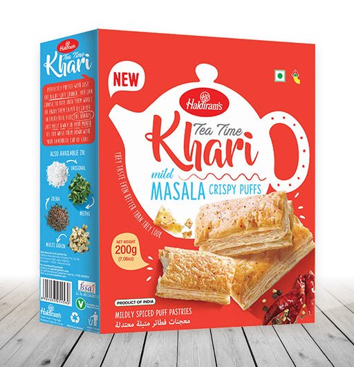 Haldiram's Khari Mild Masala Crispy Puffs 7 OZ (200 Grams) - Singh Cart