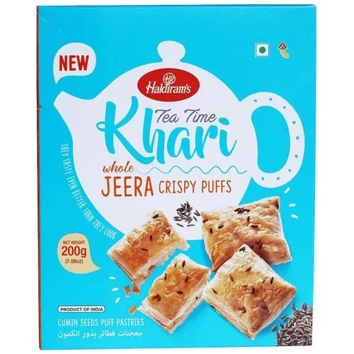 Haldiram's Khari Whole Jeera Crispy Puffs 7 OZ (200 Grams) - Singh Cart