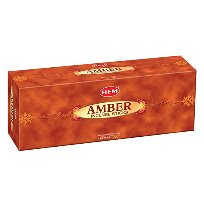 Hem Amber Incense Sticks 120 Sticks - Singh Cart