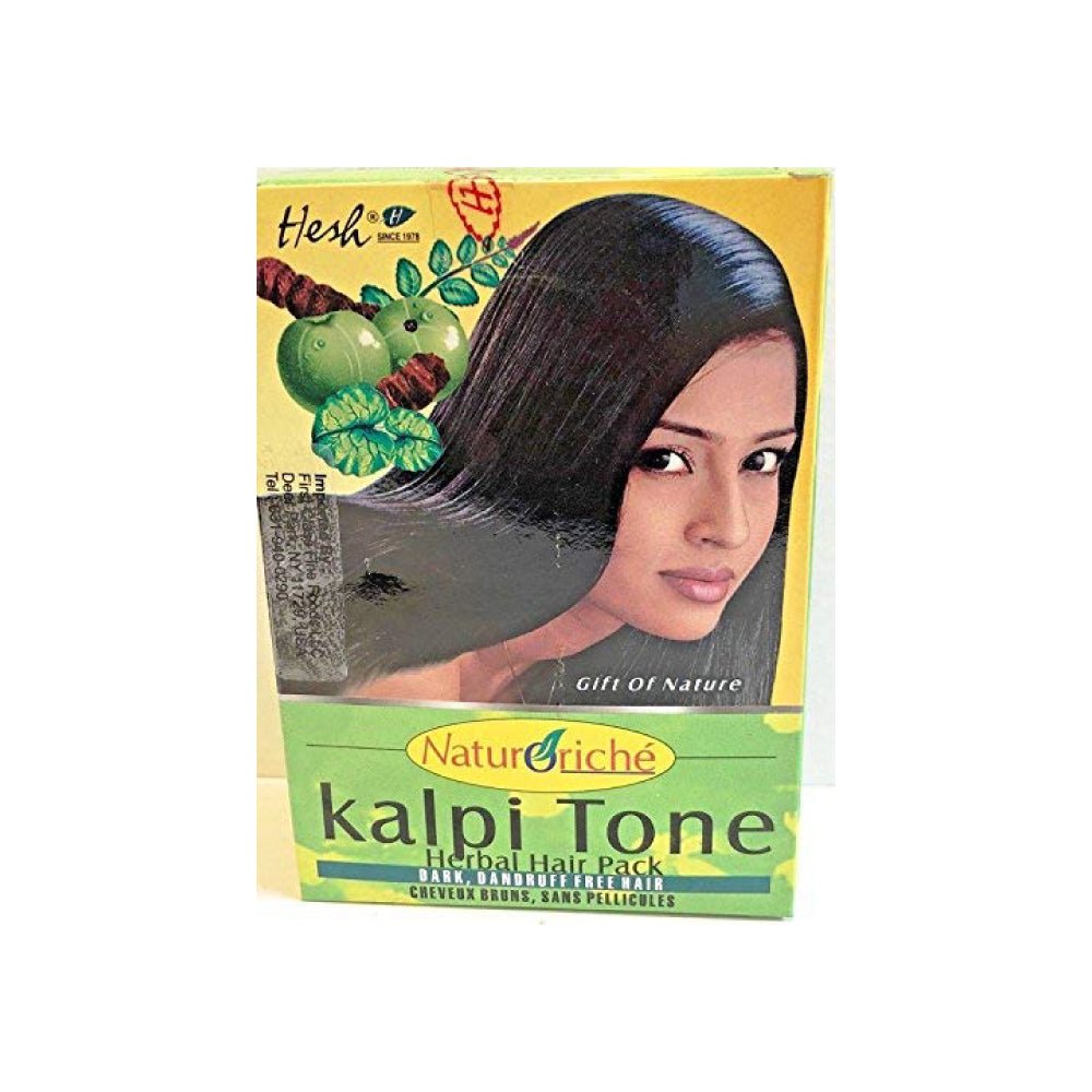 Hesh Kalpi Tone Herbal Hair Pack Dark Dandruff Free Hair 100g (3.5oz) - Singh Cart