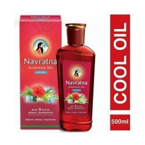Himani Navratna Hair Oil 100% Herbal Cool 500ml (16.9oz) - Singh Cart
