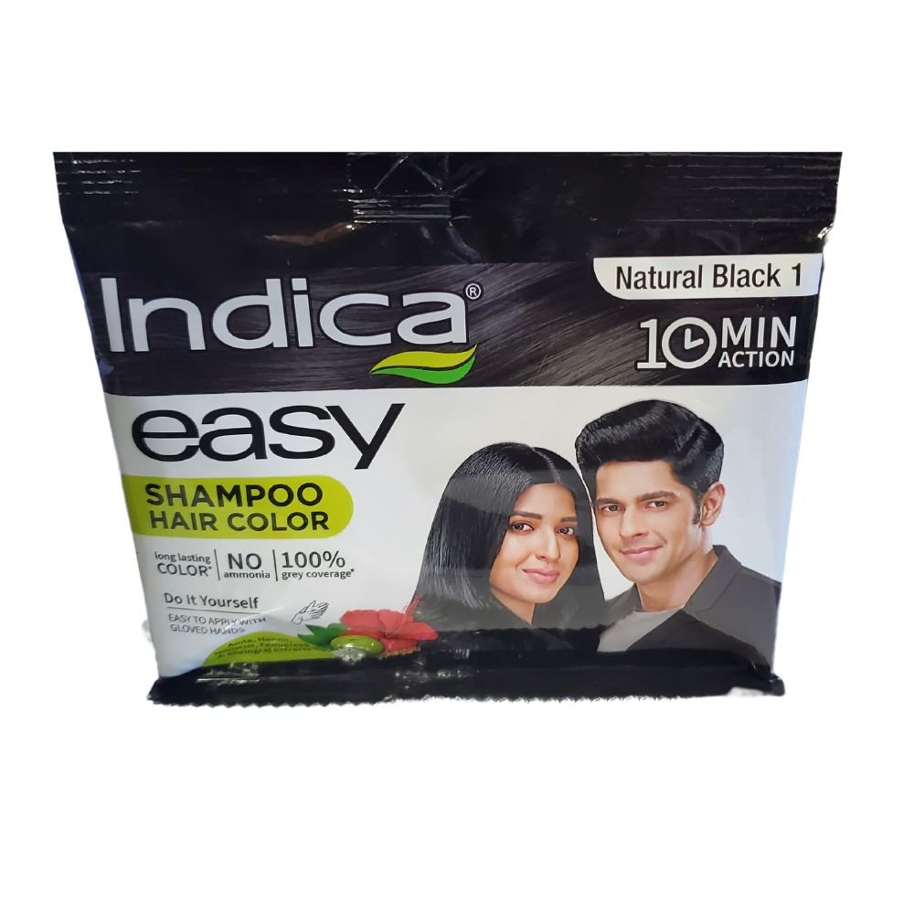 Indica Easy 10 Minutes Natural Black Hair Colour 25ml - Singh Cart