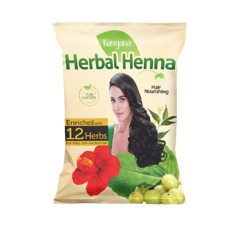 Kangana Herbal Heena Hair Nourishing With 12 Herbs 100% Natural 100gm - Singh Cart